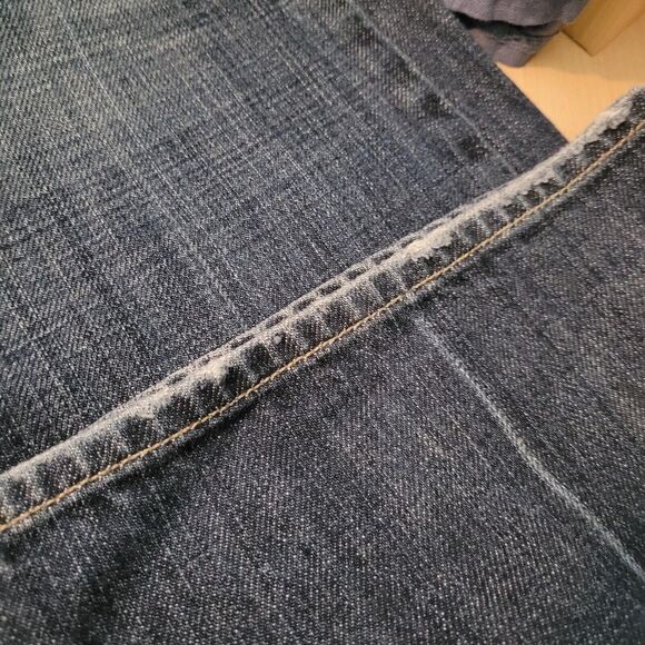 7 For all Mankind Womens Jeans Size 26 A Pocket Red Stitching Dark Wash Bootcut - Picture 12 of 12